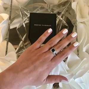 DAVID YURMAN Petite Albion Black Onyx Ring